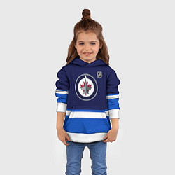 Толстовка-худи детская Виннипег Джетс хоккей, цвет: 3D-белый — фото 2