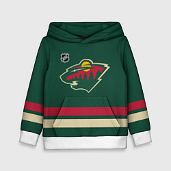Толстовка-худи детская Миннесота Уайлд хоккей, цвет: 3D-белый