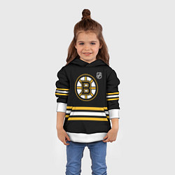 Толстовка-худи детская Бостон Брюинз хоккей, цвет: 3D-белый — фото 2