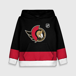Толстовка-худи детская Оттава Сенаторз хоккей, цвет: 3D-белый