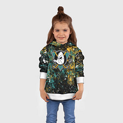Толстовка-худи детская Anaheim Ducks NHL black, цвет: 3D-белый — фото 2