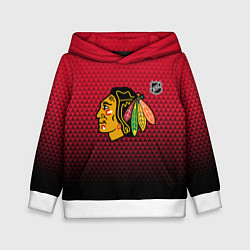 Детская толстовка Чикаго Блэкхокс - геометрический градиент