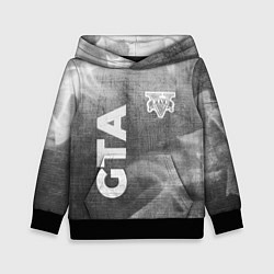 Толстовка-худи детская GTA - grey gradient вертикально, цвет: 3D-черный