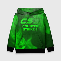 Детская толстовка Counter Strike 2 - green gradient