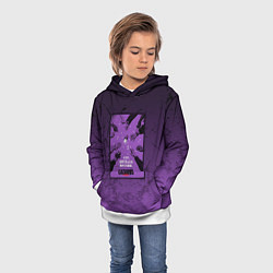 Толстовка-худи детская Lazarus: Violet Pattern, цвет: 3D-белый — фото 2