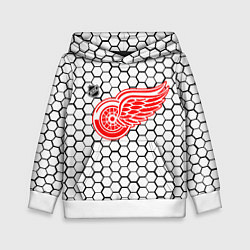 Детская толстовка Детройт Ред Уингз - белые соты
