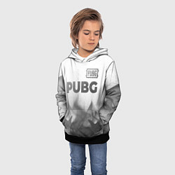 Толстовка-худи детская PUBG - white gradient посередине, цвет: 3D-черный — фото 2