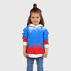 Толстовка-худи детская Патриот - флаг, цвет: 3D-белый — фото 2