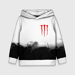 Толстовка-худи детская Monster energy splash smoke, цвет: 3D-белый