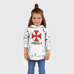 Толстовка-худи детская Umbrella - white dirt, цвет: 3D-белый — фото 2