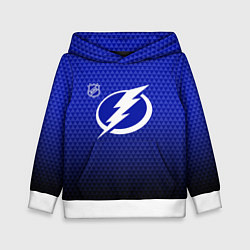 Толстовка-худи детская Тампа Бэй Лайтнинг - синий градиент, цвет: 3D-белый