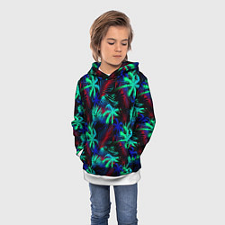 Толстовка-худи детская Palm neon, цвет: 3D-белый — фото 2