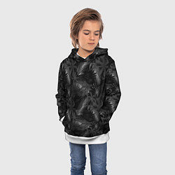 Толстовка-худи детская Palm black and white, цвет: 3D-белый — фото 2