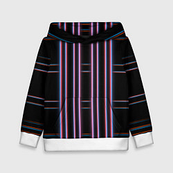 Толстовка-худи детская Neon red blue black, цвет: 3D-белый