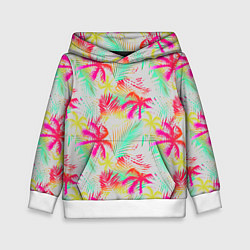 Детская толстовка Palm yellow pink