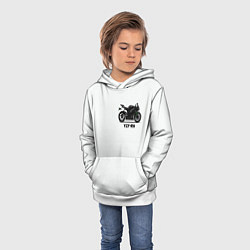 Толстовка-худи детская Sports bikes, цвет: 3D-белый — фото 2