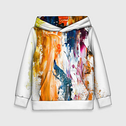Детская толстовка Разноцветные мазки кисти на палитре художника
