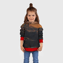 Толстовка-худи детская Эльбрус, цвет: 3D-красный — фото 2