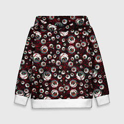 Толстовка-худи детская Глаза монстры, цвет: 3D-белый