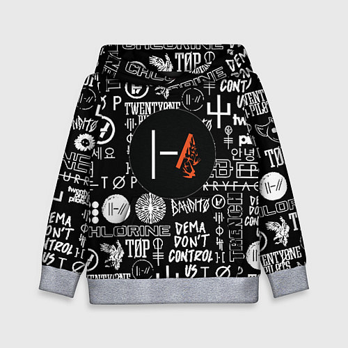 Детская толстовка Twenty one pilots rock logo / 3D-Меланж – фото 1
