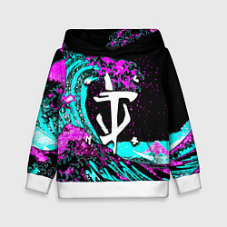 Детская толстовка Doom самураи неоновая волна