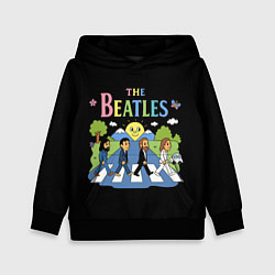 Толстовка-худи детская The Beatles, мультяшный стиль, цвет: 3D-черный