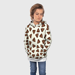 Толстовка-худи детская Нашивки какашки, цвет: 3D-белый — фото 2