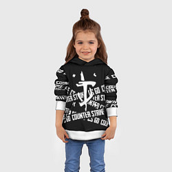 Толстовка-худи детская Doom x counter strike, цвет: 3D-белый — фото 2