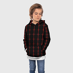 Толстовка-худи детская Color black red crosses, цвет: 3D-белый — фото 2