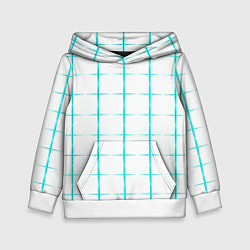 Толстовка-худи детская Color white light blue crosses, цвет: 3D-белый