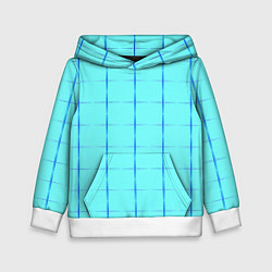 Толстовка-худи детская Сolor blue line, цвет: 3D-белый