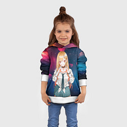 Толстовка-худи детская Марин Китагава с любовью - Эта фарфоровая кукла вл, цвет: 3D-белый — фото 2
