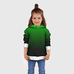 Толстовка-худи детская Green gradient, цвет: 3D-белый — фото 2