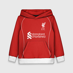 Толстовка-худи детская Ливепрпуль домашняя форма 2025 2026, цвет: 3D-белый