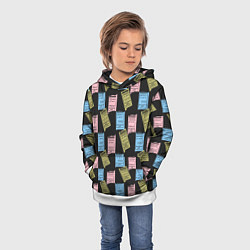 Толстовка-худи детская Советские билеты транспорта, цвет: 3D-белый — фото 2