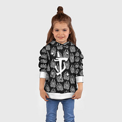 Толстовка-худи детская Doom хищник леса, цвет: 3D-белый — фото 2