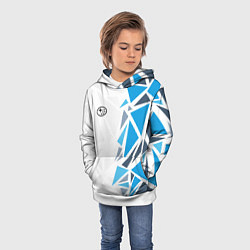 Толстовка-худи детская Субару - фрагменты, цвет: 3D-белый — фото 2