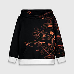 Толстовка-худи детская Китайский орнамент, цвет: 3D-белый