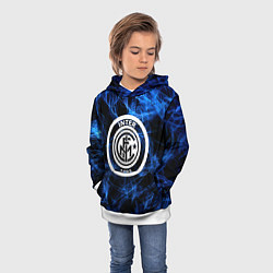 Толстовка-худи детская Inter smoke neon, цвет: 3D-белый — фото 2