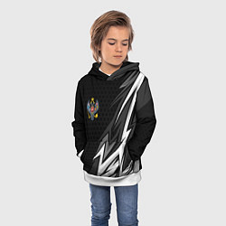 Толстовка-худи детская Российская империя - спортивный, цвет: 3D-белый — фото 2
