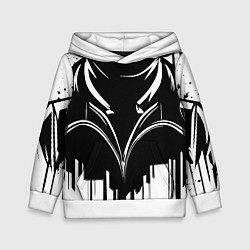 Толстовка-худи детская Авиатор черный, цвет: 3D-белый