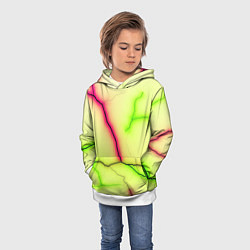 Толстовка-худи детская Multicolored lightning, цвет: 3D-белый — фото 2