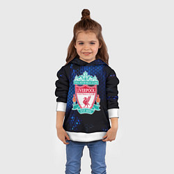 Толстовка-худи детская Ливерпуль соты броня, цвет: 3D-белый — фото 2