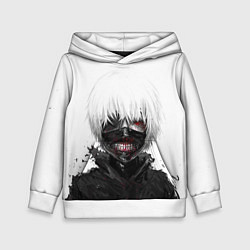 Толстовка-худи детская Токийский гуль Кен Канеки, цвет: 3D-белый