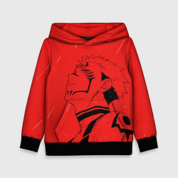 Толстовка-худи детская Магическая битва, Сукуна, цвет: 3D-черный