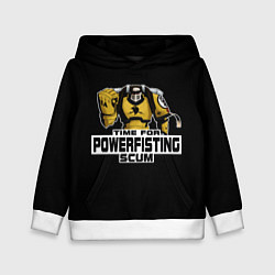 Толстовка-худи детская Power Fist, цвет: 3D-белый