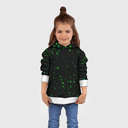 Толстовка-худи детская Color green khaki, цвет: 3D-белый — фото 2
