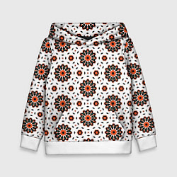 Детская толстовка Геометрические цветы на белом