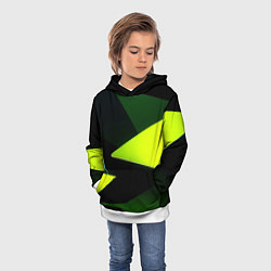 Толстовка-худи детская Geometric shapes, цвет: 3D-белый — фото 2