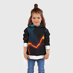 Толстовка-худи детская Plate split, цвет: 3D-белый — фото 2